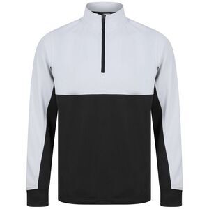 Finden & Hales Mens Quarter Zip Track Top / Black/White
